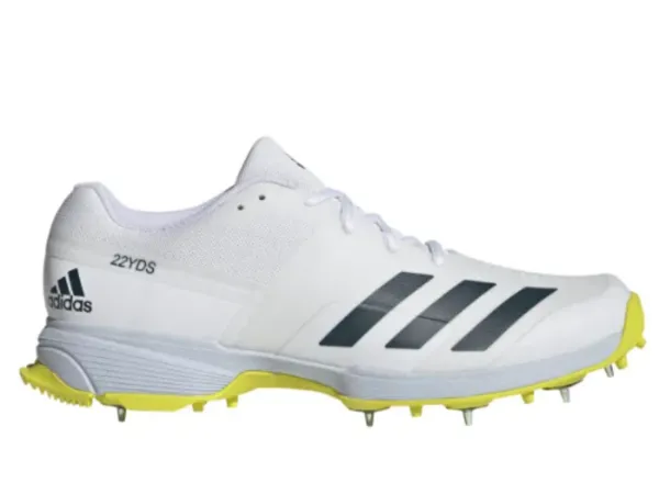 Adidas 22YDS Cricket Spike (White/Yellow)