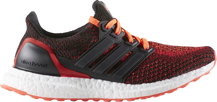 Adidas UltraBoost 2.0 J 'Solar Red' Sneakers, Black