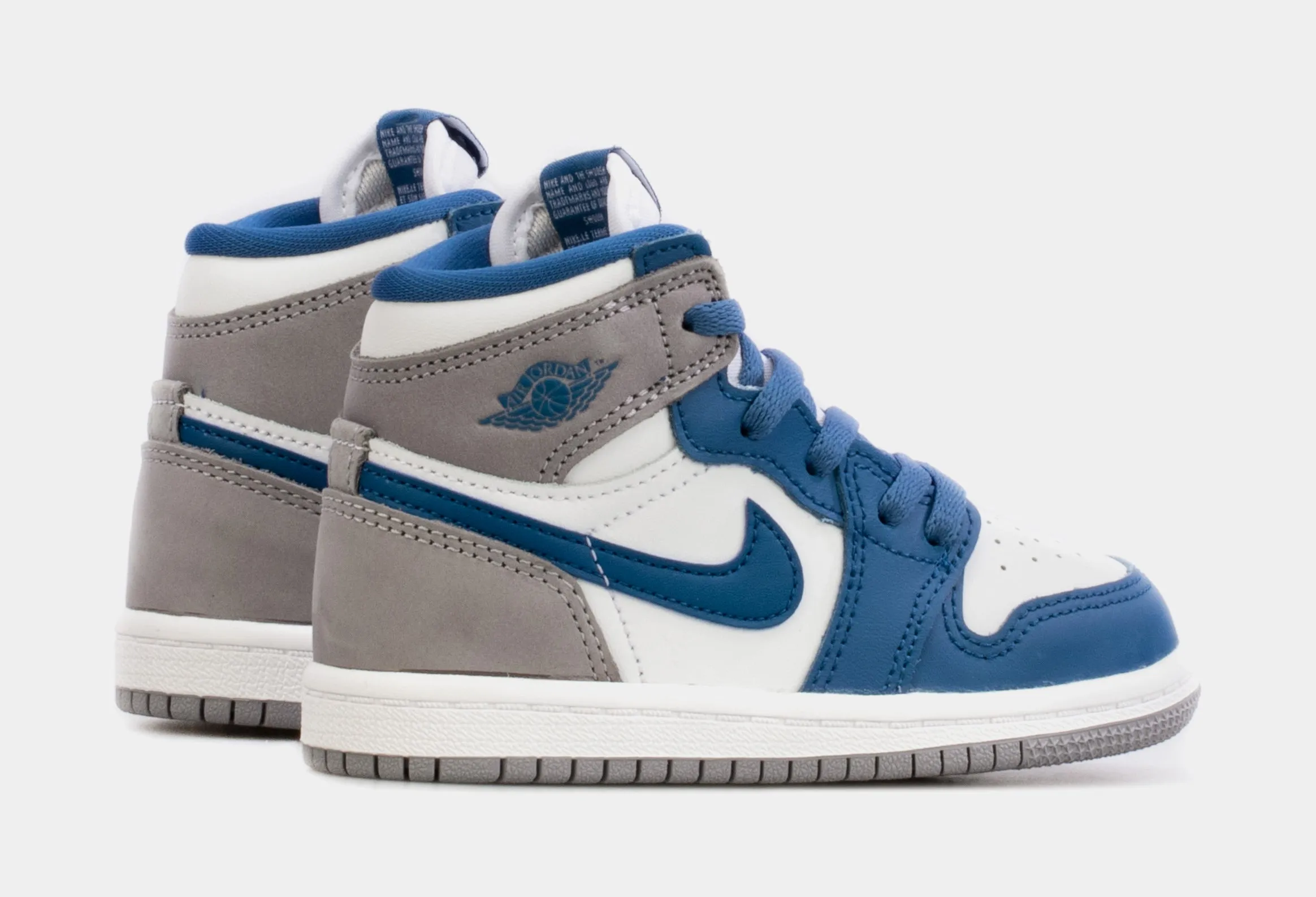 Air Jordan 1 High OG True Blue Infant Toddler Lifestyle Shoes (Blue/White) Free Shipping