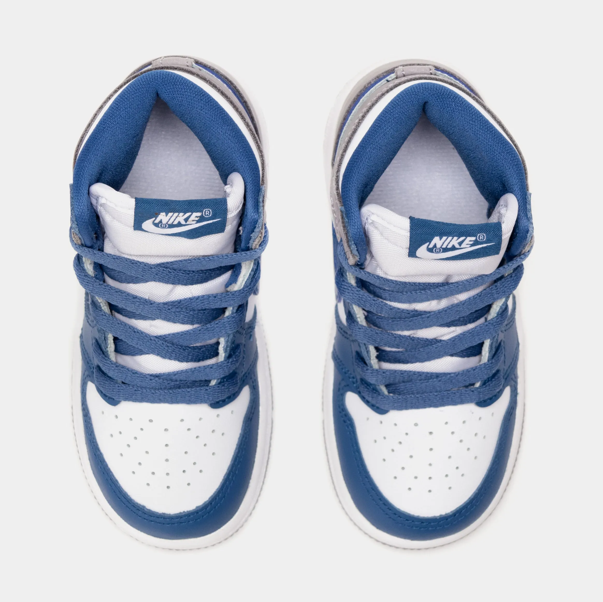 Air Jordan 1 High OG True Blue Infant Toddler Lifestyle Shoes (Blue/White) Free Shipping