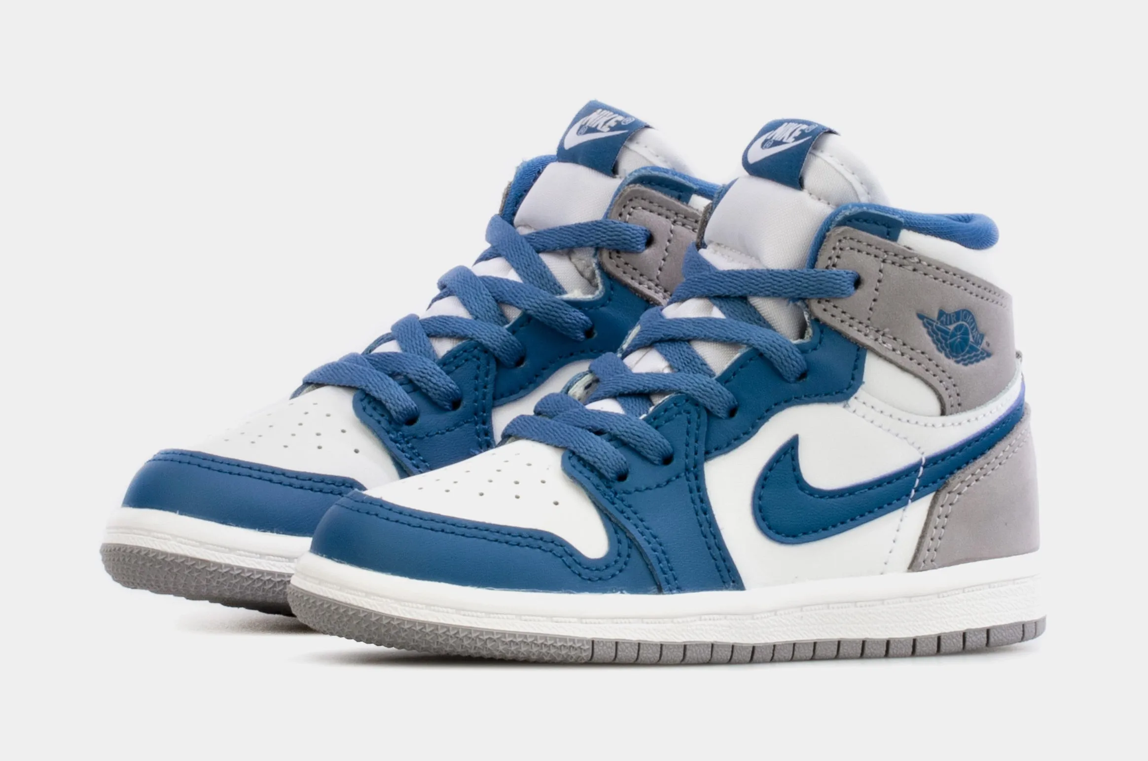 Air Jordan 1 High OG True Blue Infant Toddler Lifestyle Shoes (Blue/White) Free Shipping