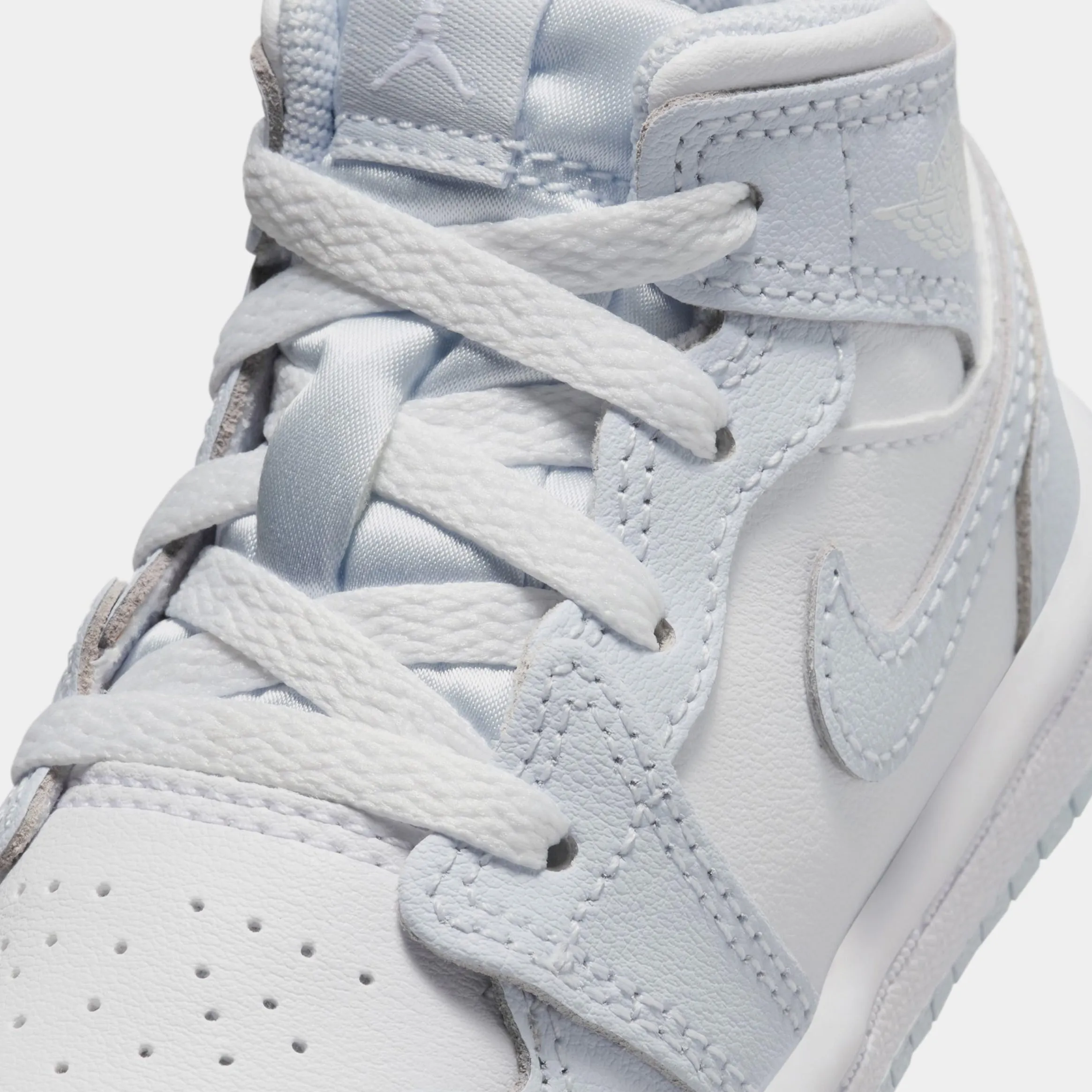 Air Jordan 1 Retro Mid Infant Toddler Lifestyle Shoes (Cobalt Bliss/Neutral Grey/White)