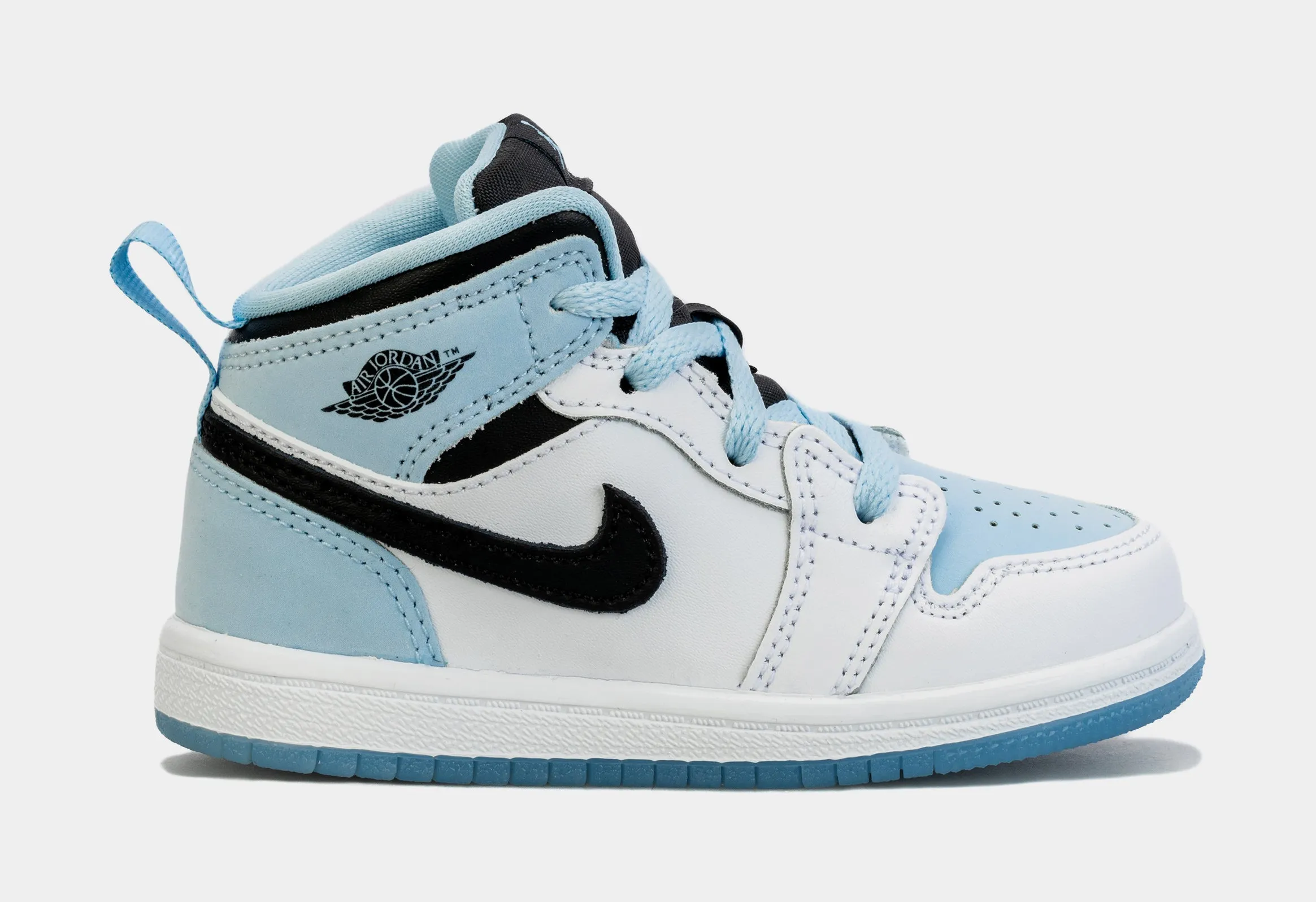 Air Jordan 1 Retro Mid SE Infant Toddler Lifestyle Shoes (White/Blue)