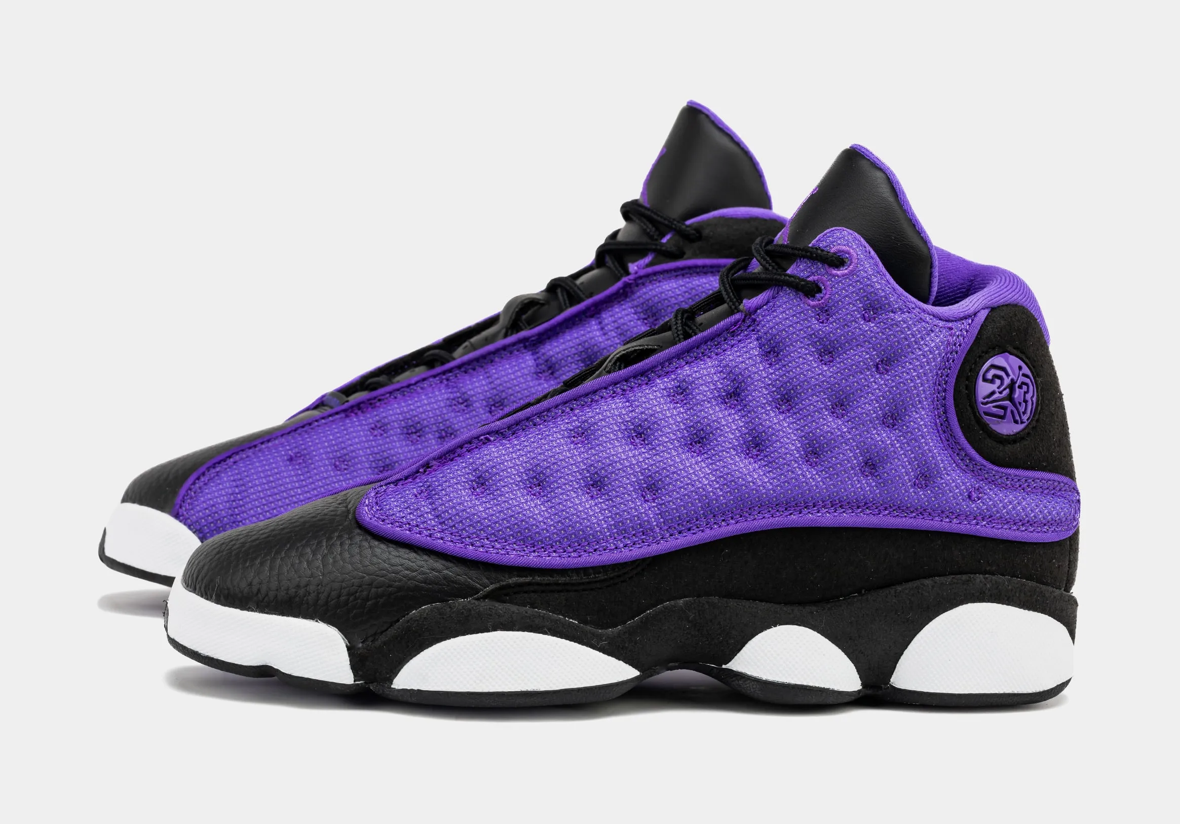 Air Jordan 13 Retro Purple Venom Grade School Lifestyle Shoes (Black/Purple)