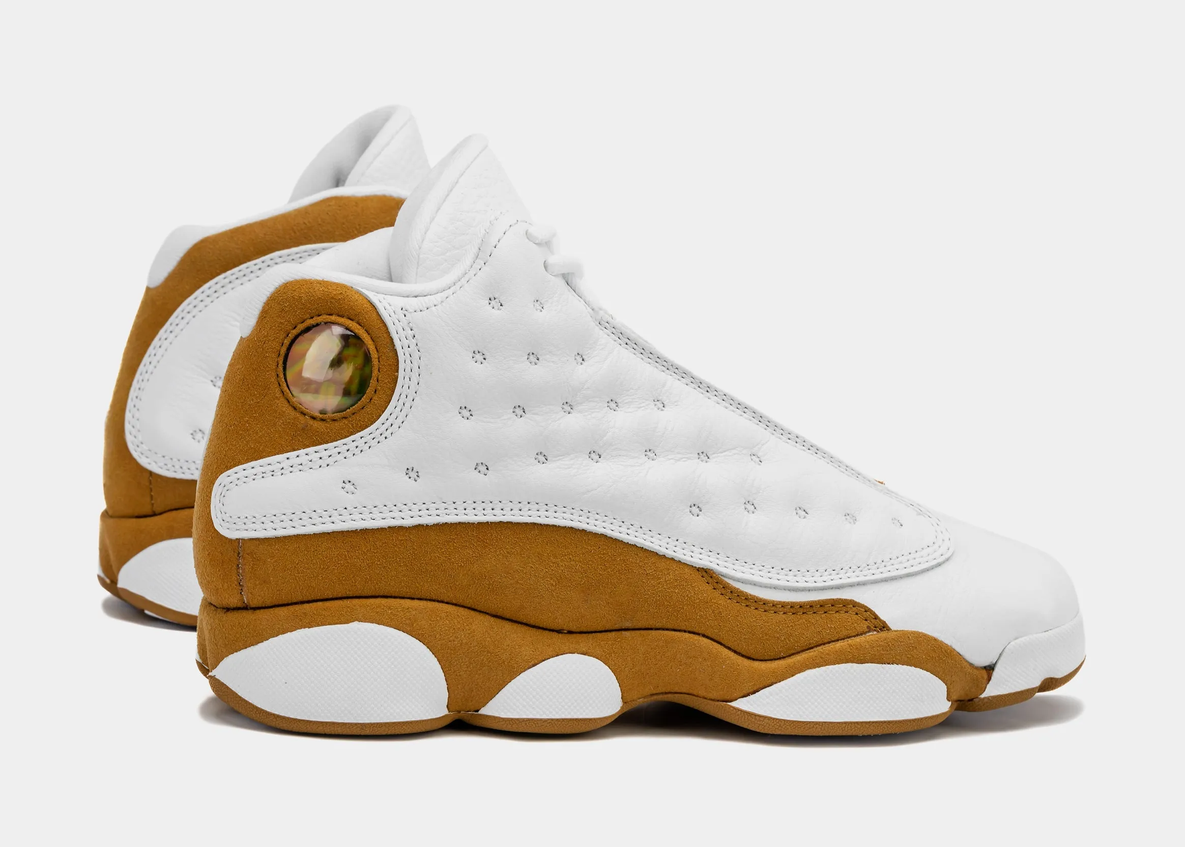 Air Jordan 13 Retro Wheat Grade School Lifestyle Shoes (White/Wheat)