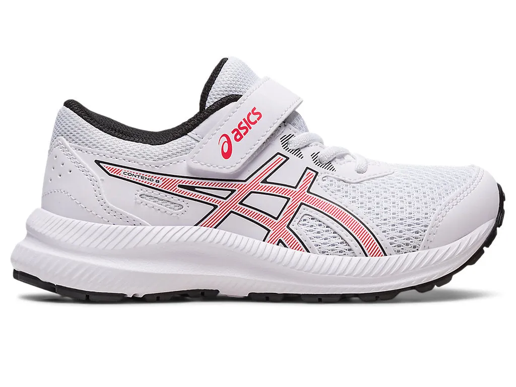 Asics Contend 8 PS - Kids - White/Red