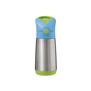 B.Box Insulated Straw Sipper Drink Water Bottle - Ocean Breeze Blue Green