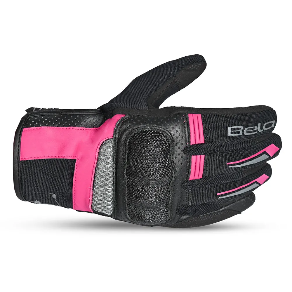 BELA Hero Air Lady Summer Motorcycle Gloves Black Pink