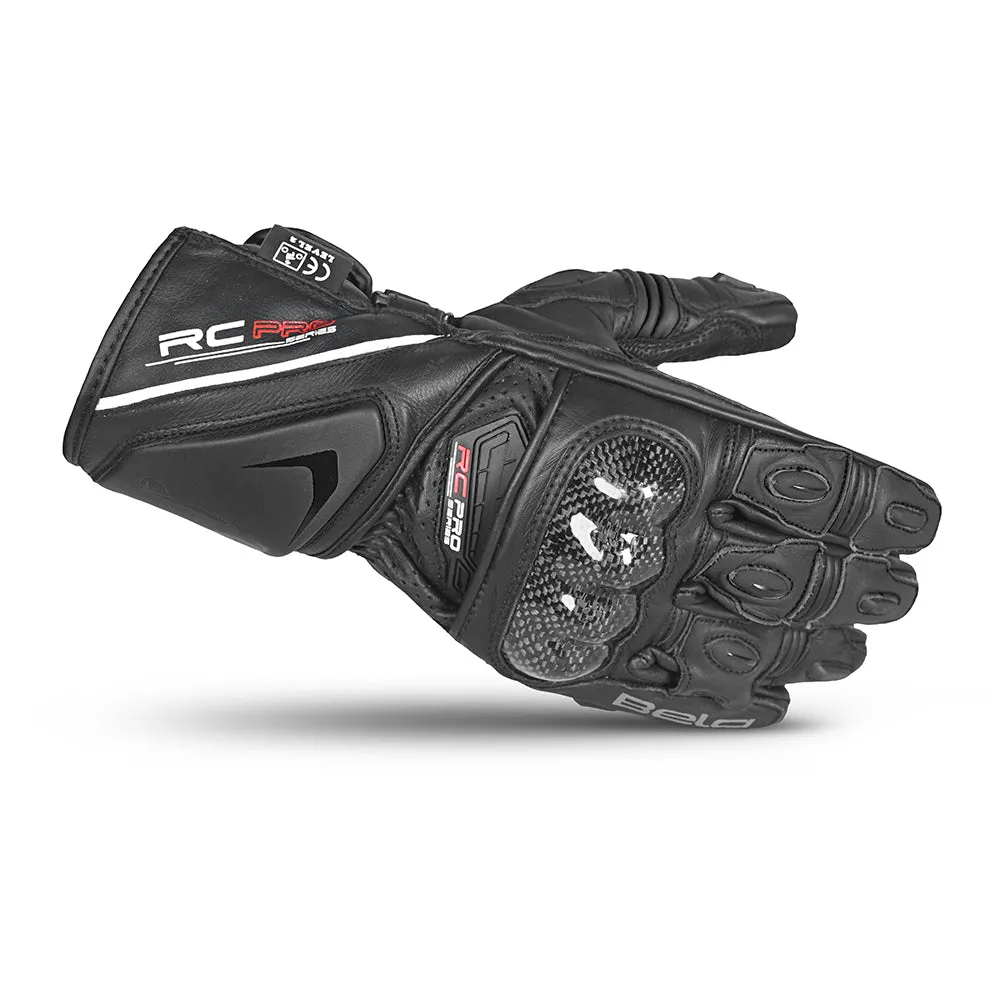 BELA Rocket Long Motorcycle Racing Gloves - Black