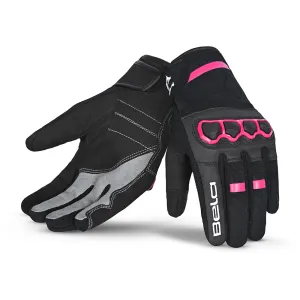 BELA Tracker Motorcycle Gloves Black Pink