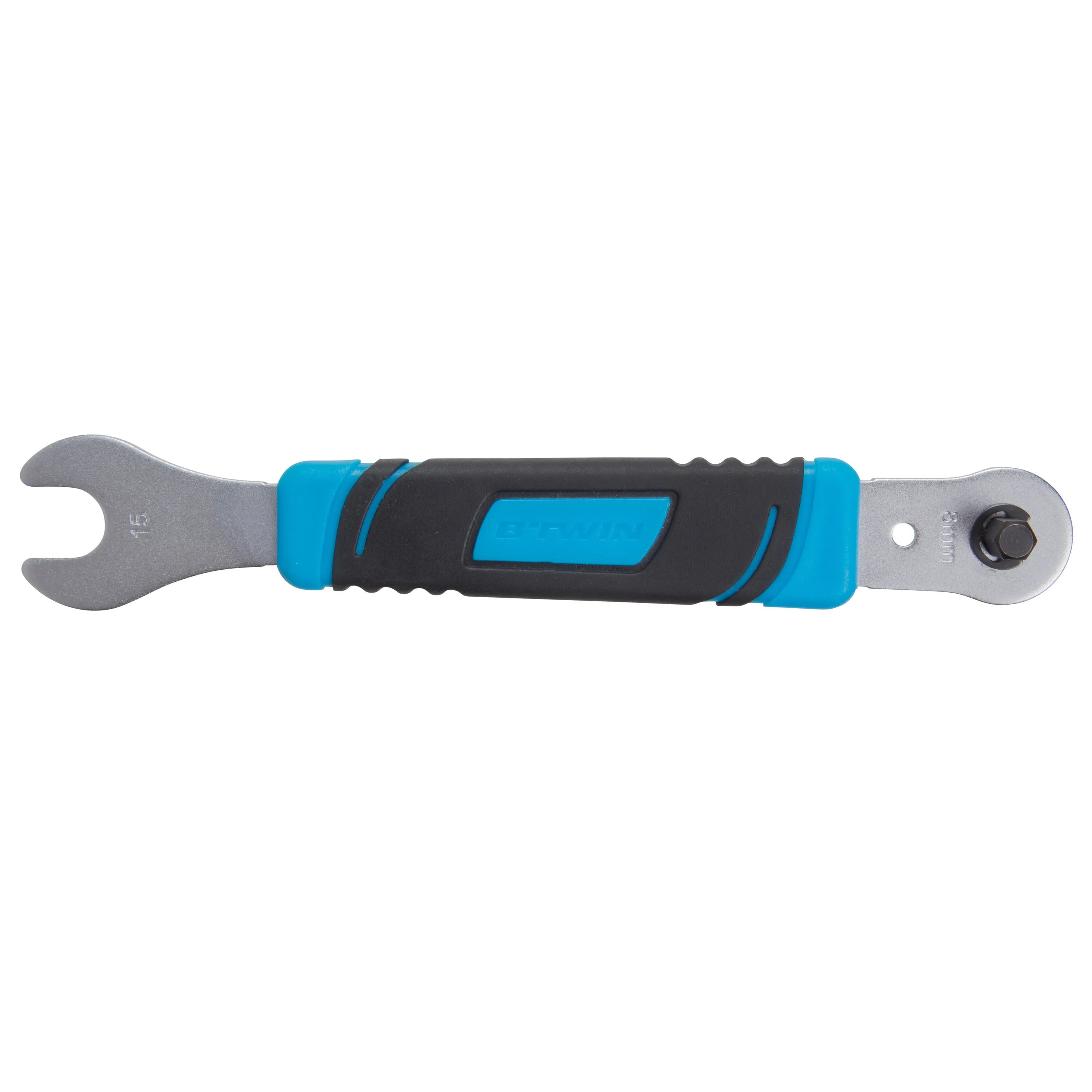 Bicycle pedal wrench 3 in 1 black-blue Decathlon