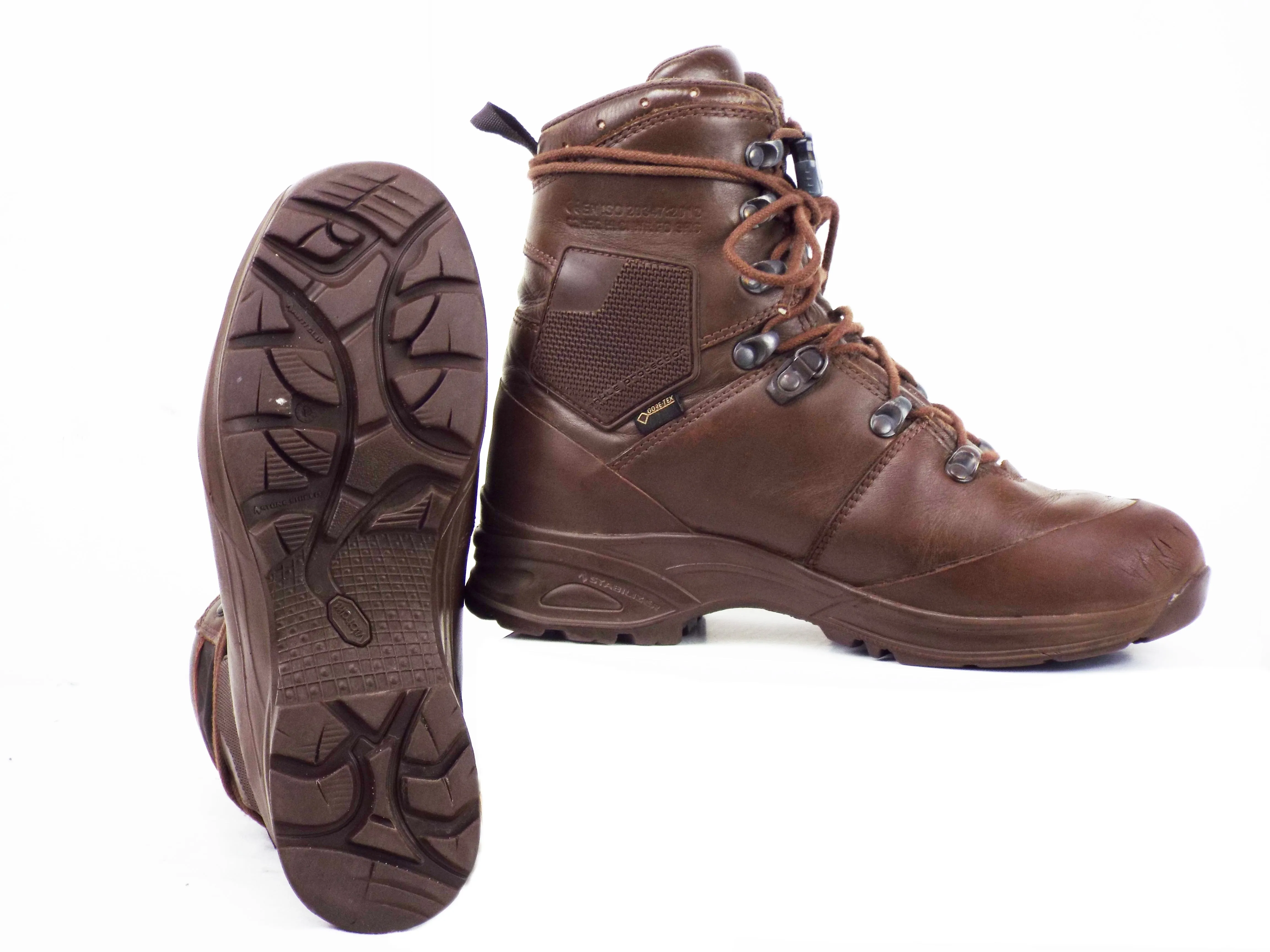 British/Dutch Army Brown Boots – Haix - with elasticated side pockets - Grade 1