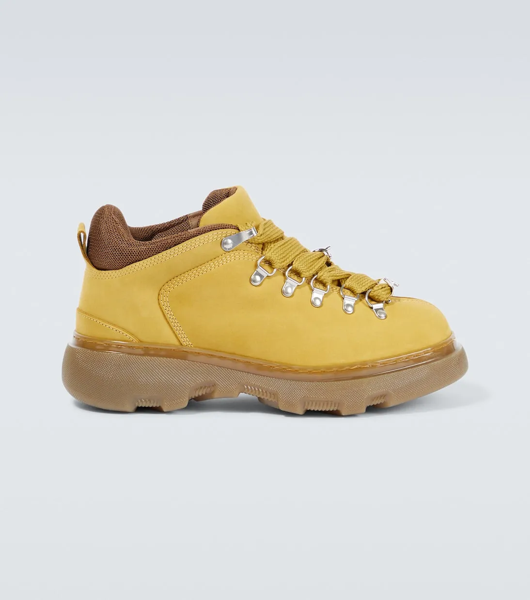 Burberry leather hiking boots, yellow