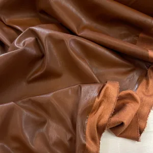 Chocolate Torte Stretch Suede Backed Vegan Leather