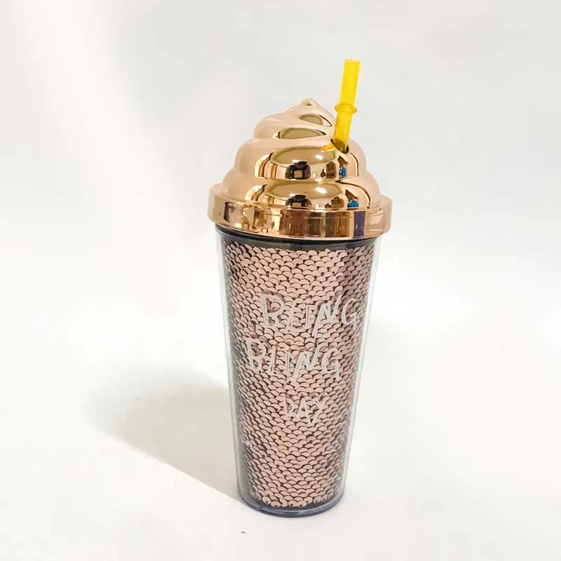 Cute Glittering Kids Summer Cup