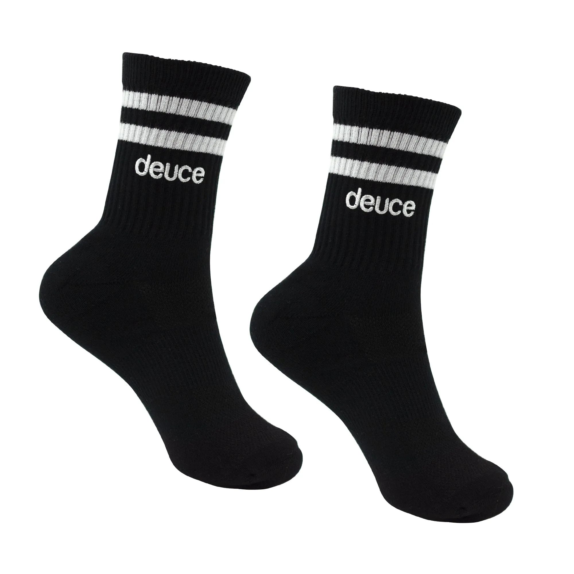 Deuce Mid Stripe Socks | Black