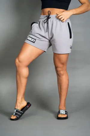 FKNLIFT | Women's 100% Cotton Gym Shorts | Grey