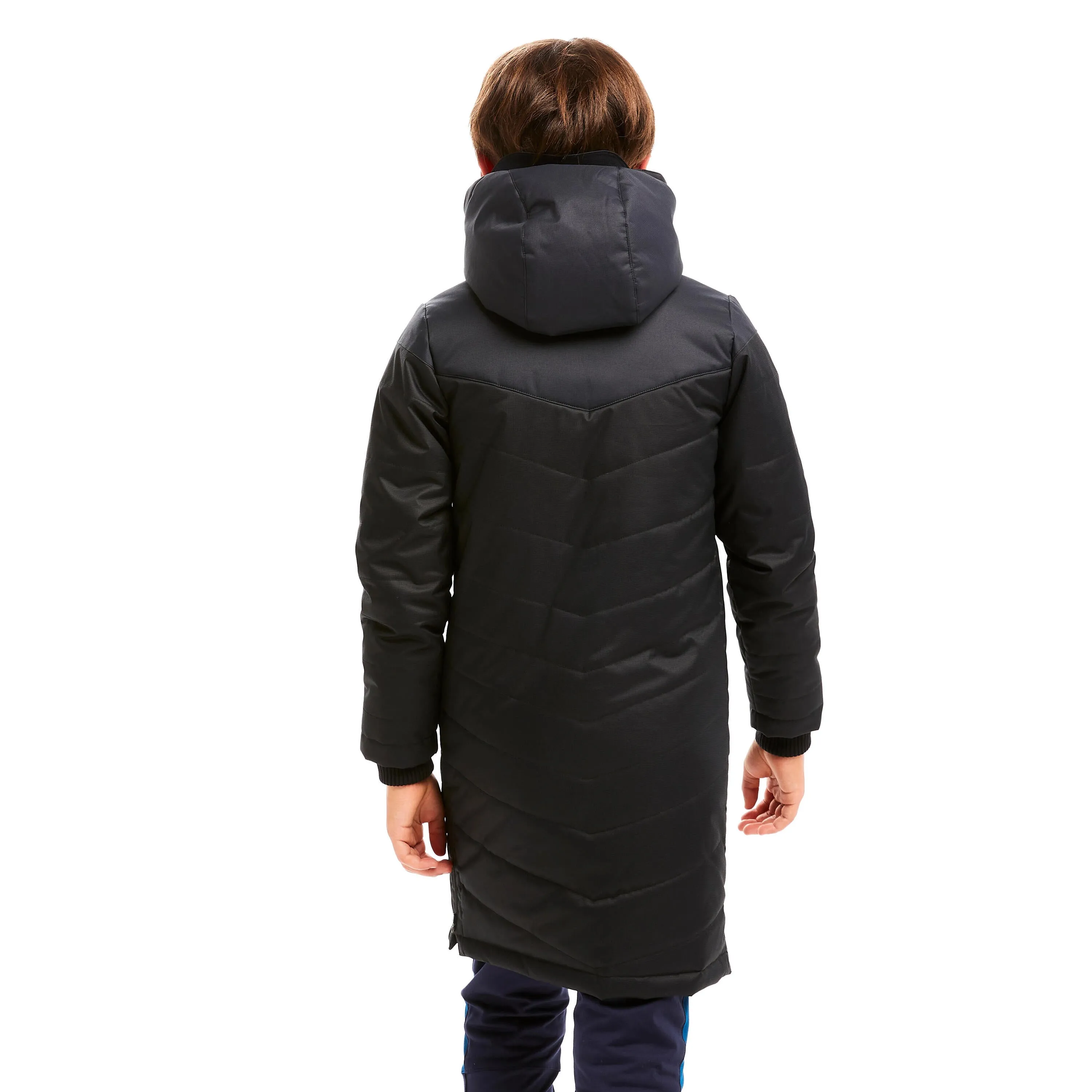 Football parka long TRX children's dark blue KIPSTA, dark blue/black blue