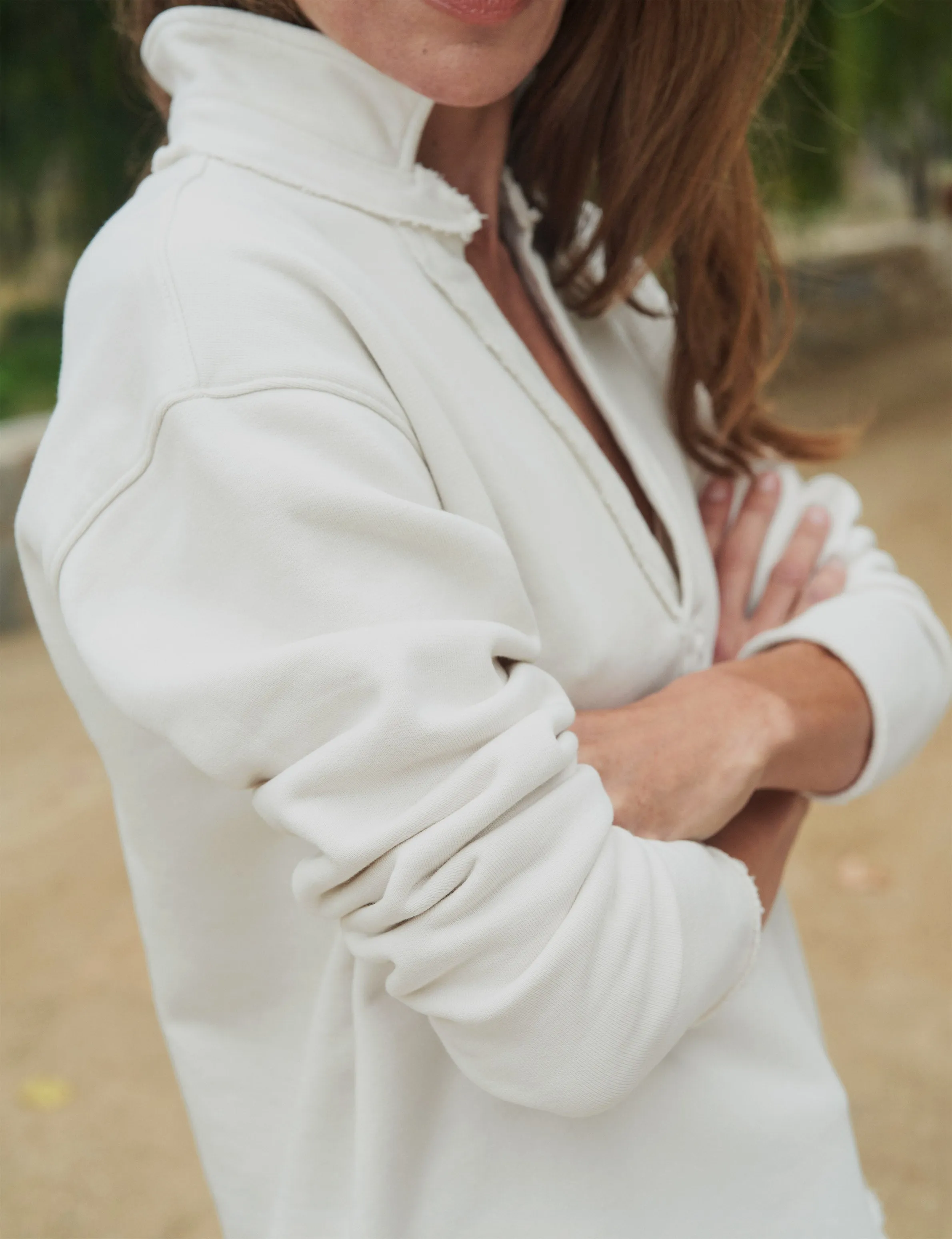 Frank & Eileen - Patrick Popover Henley in Vintage White