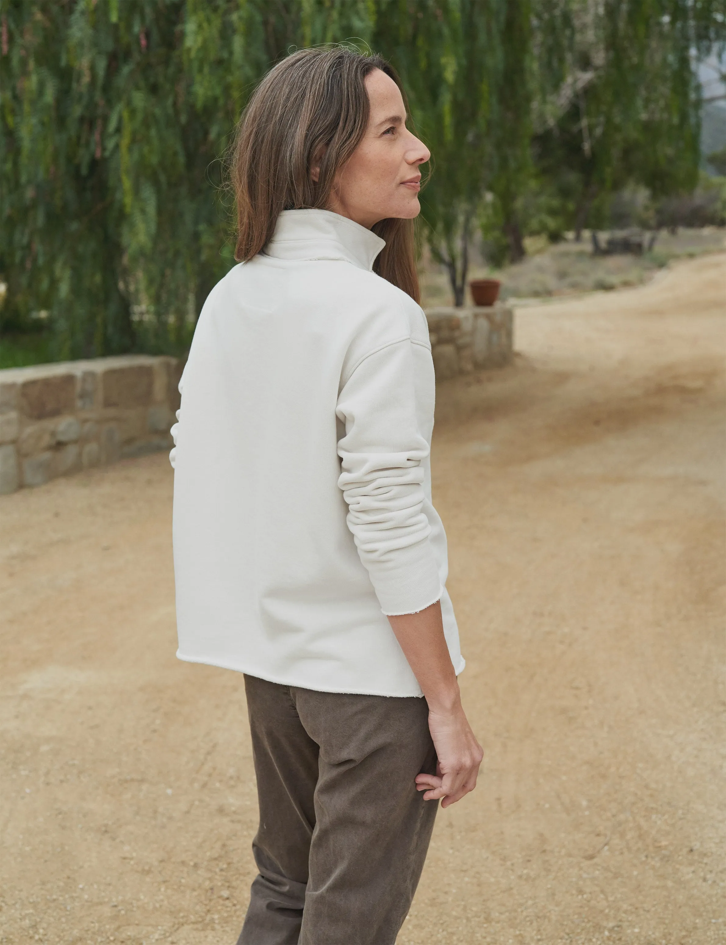 Frank & Eileen - Patrick Popover Henley in Vintage White