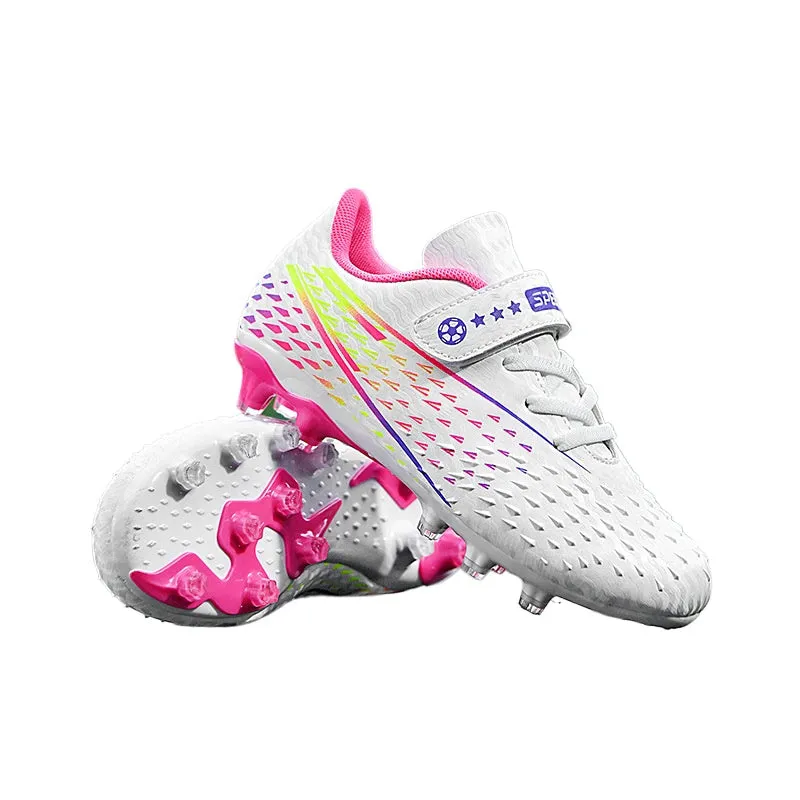 Girls' Soccer Shoes, Magic Tape, TF Studs, School Training