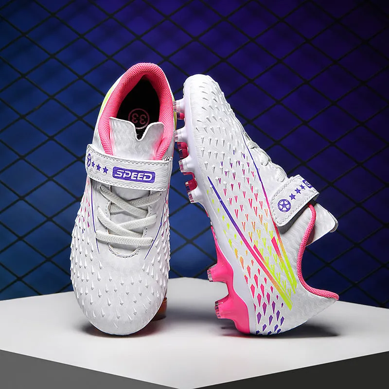 Girls' Soccer Shoes, Magic Tape, TF Studs, School Training