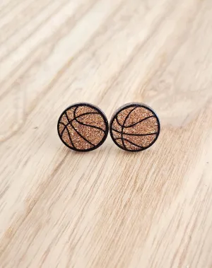 Glitter Basketball Studs