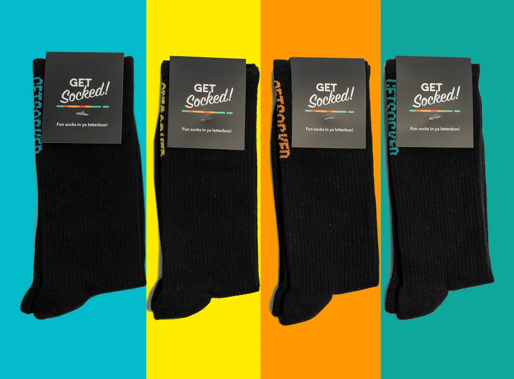 Gym Socks - Black and White Bamboo Socks