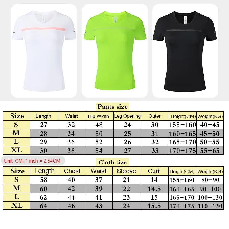 Gym Women's Sport Shirts Quick Dry Running T-shirt Sleeve Fitness Clothes Tees Gym Yoga Women Running Set Workout Clothes