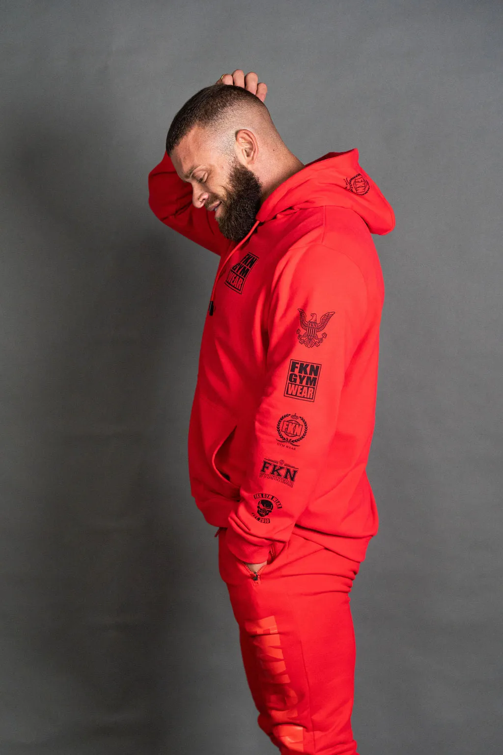 Heist | Men's Gym Hoodie | Red