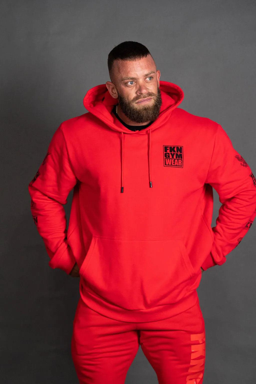 Heist | Men's Gym Hoodie | Red