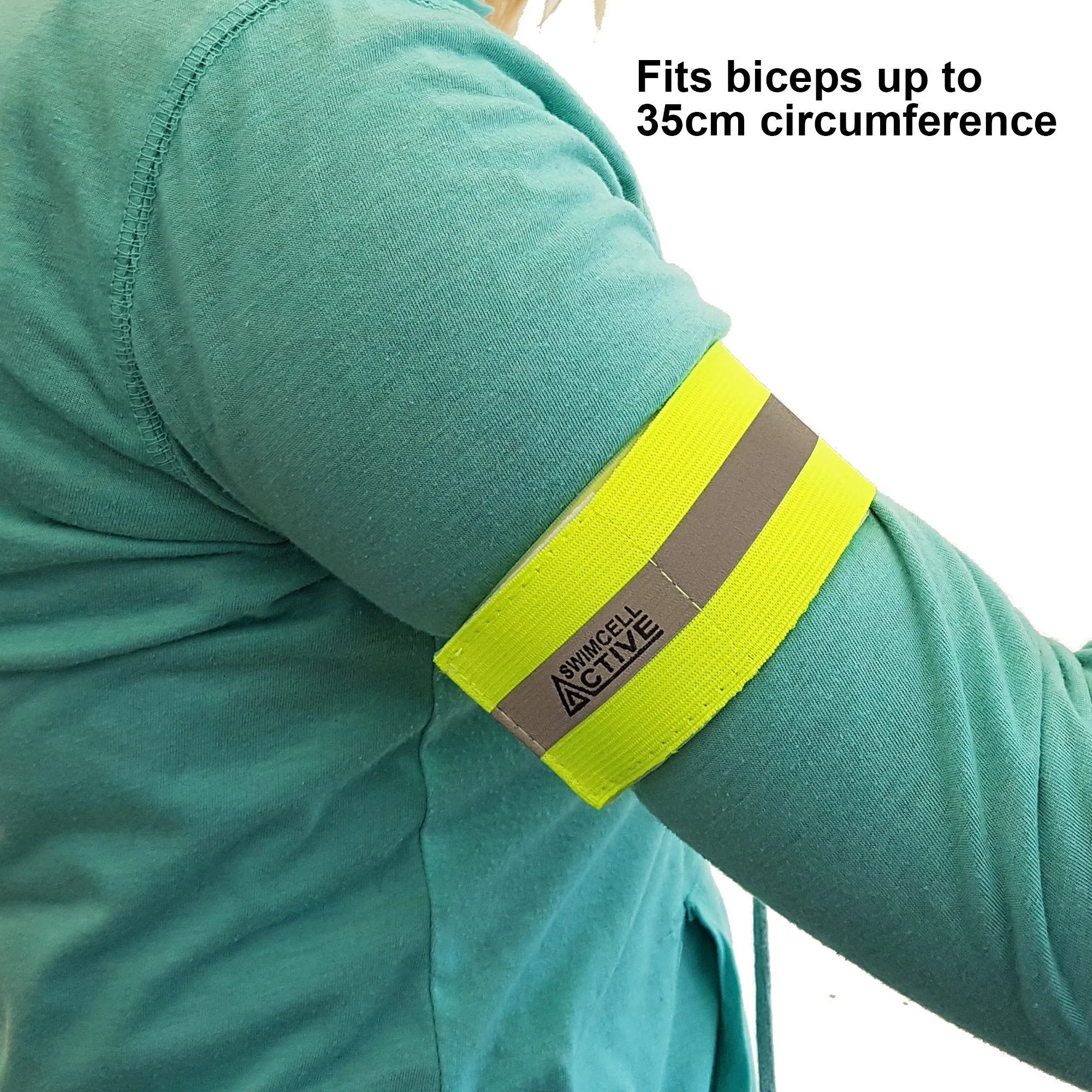 Hi-Vis Reflective Neon Armband. Pack of 2.