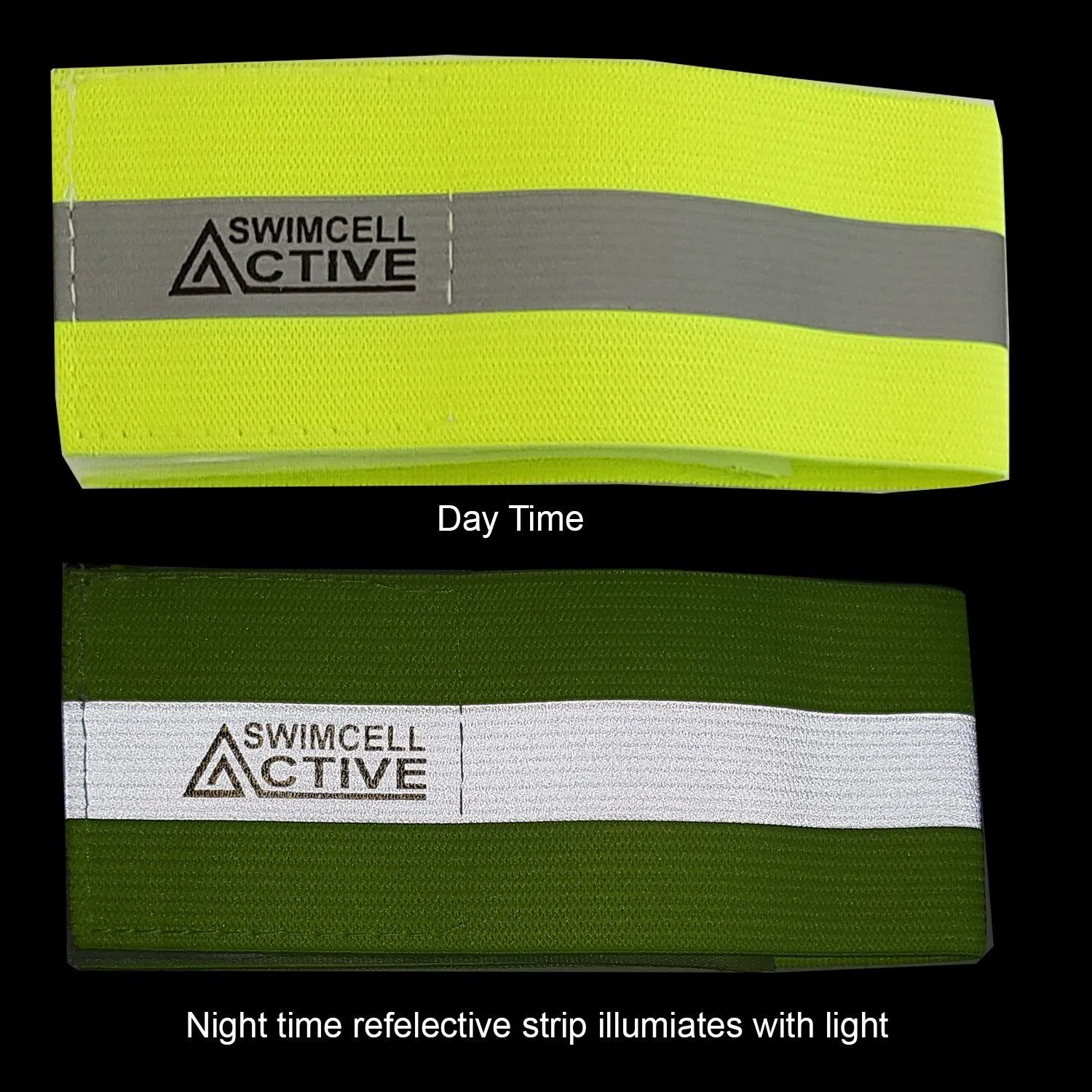 Hi-Vis Reflective Neon Armband. Pack of 2.