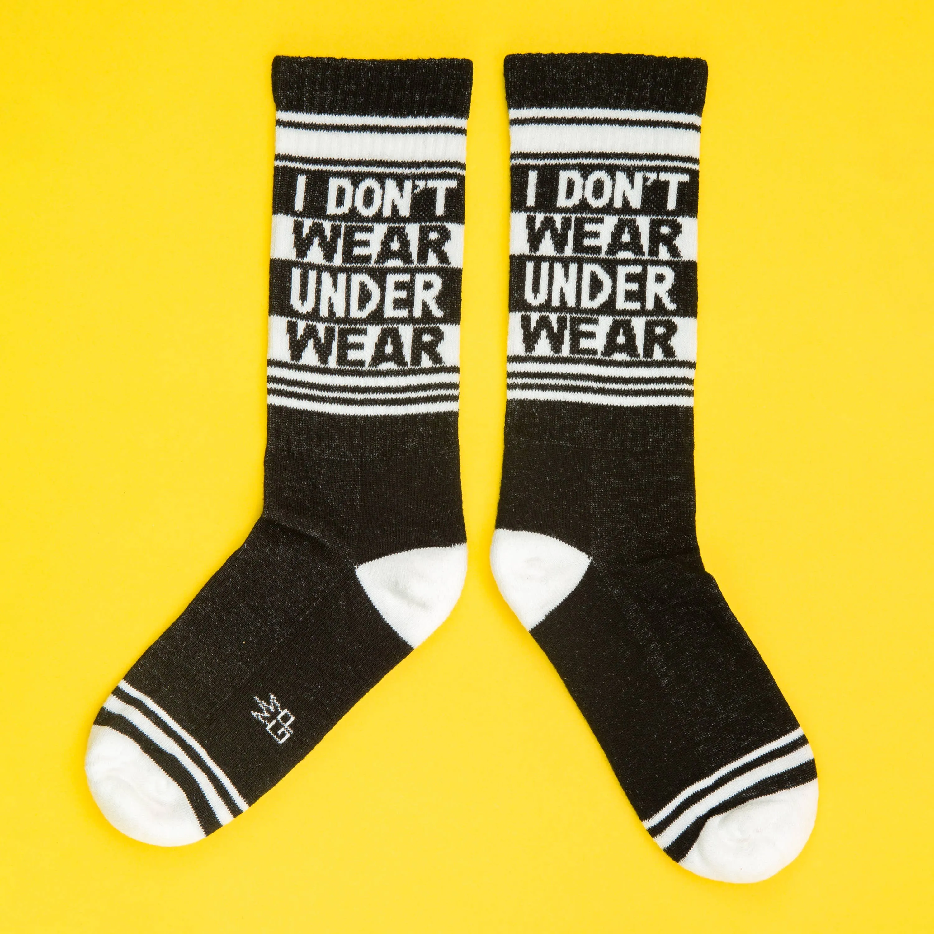 I Don't Wear Underwear Gym Crew Socks