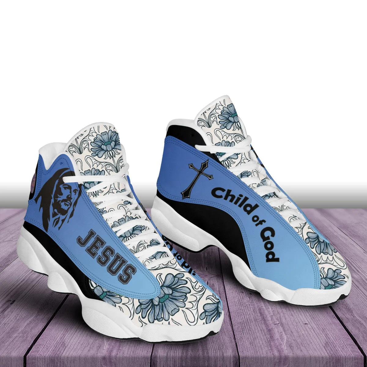 Jesus Child Of God J13 Shoes - God Floral Pattern Shoes - Christian Shoes