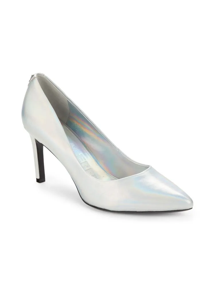 Karl Lagerfeld Paris Glora Pointed Toe Pumps, Silver