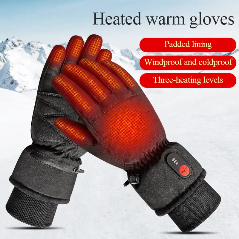 Keepwarming Touch Screen Wear Resistant Splashproof Heated Gloves