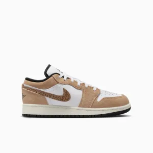 Kid's Air Jordan 1 Low SE "Brown Elephant" Grade School