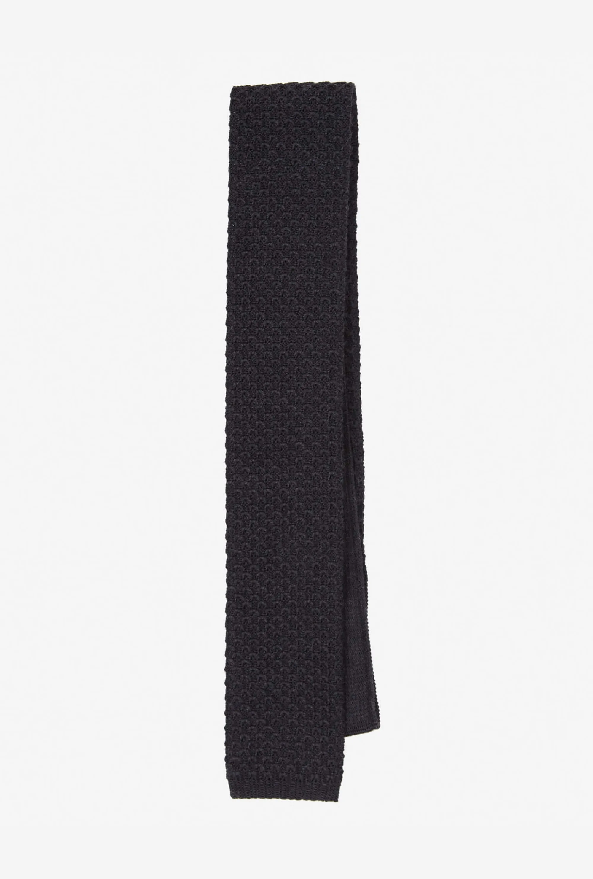 Knit Tie Wool Charcoal