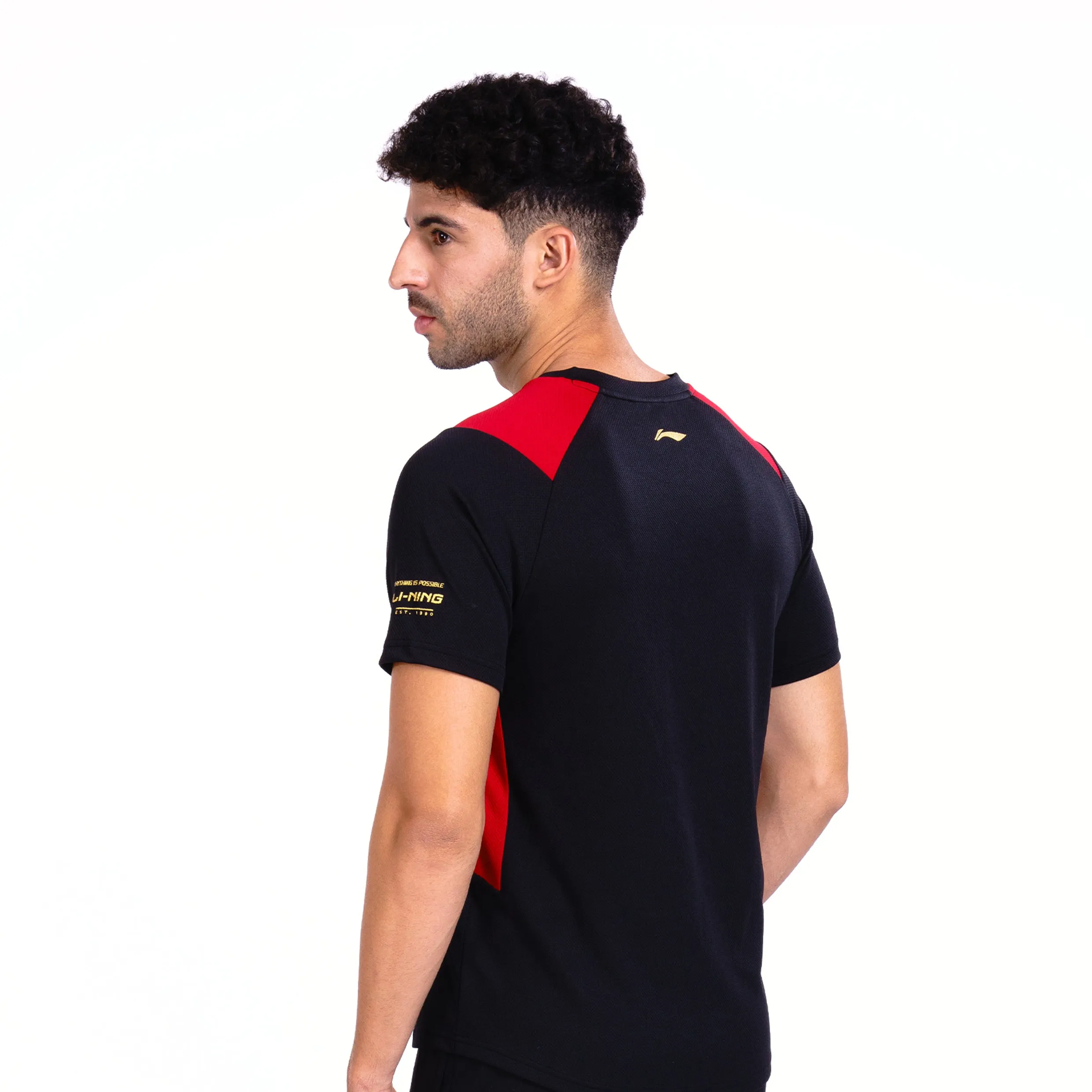 Li-Ning Flip Side T-Shirt (BLACK/RED ; M)