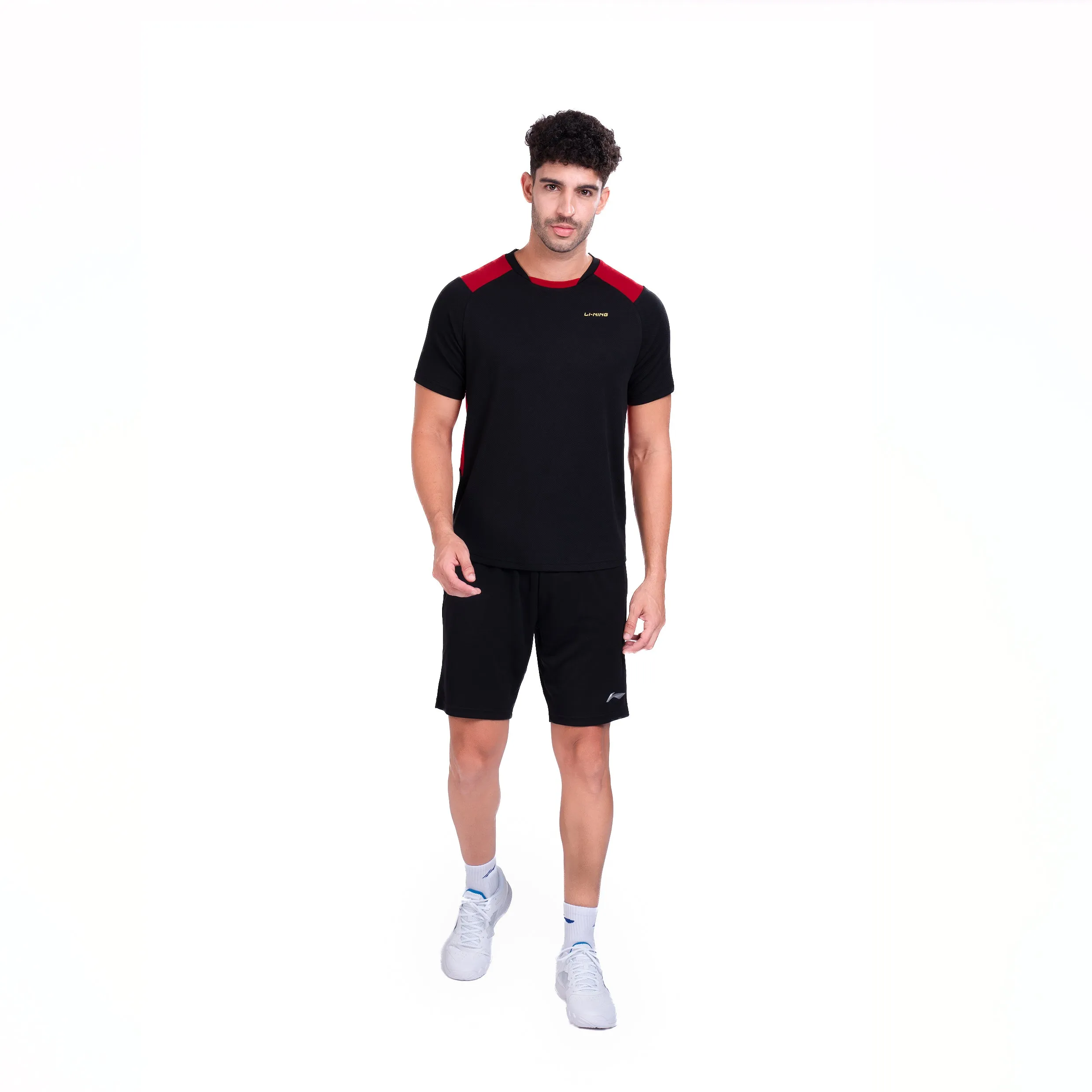 Li-Ning Flip Side T-Shirt (BLACK/RED ; M)