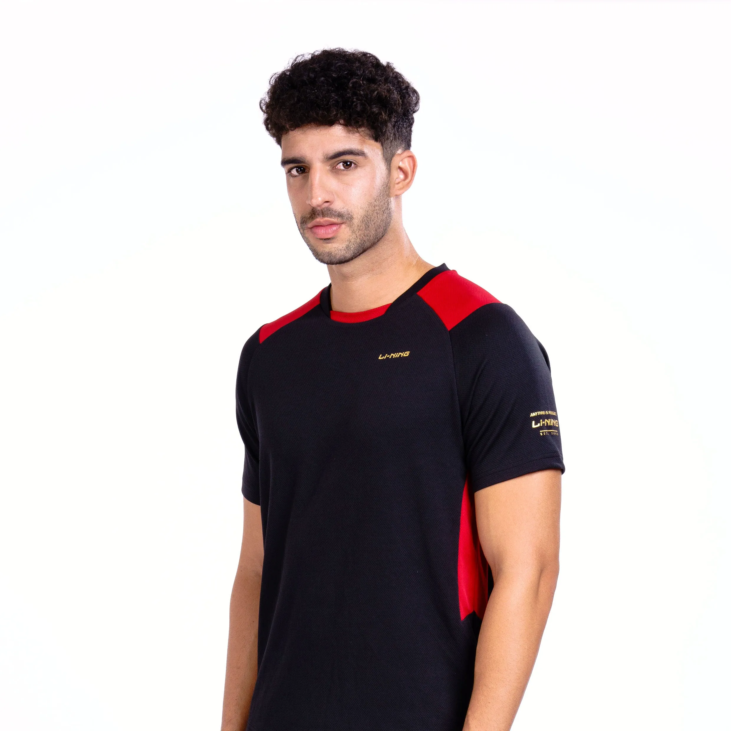 Li-Ning Flip Side T-Shirt (BLACK/RED ; M)