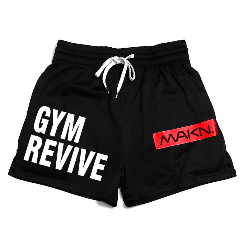 MAKN Revive Drawstring Elastic Waist Gym Shorts