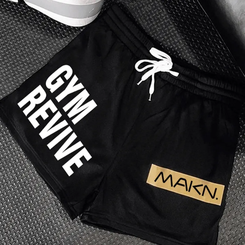 MAKN Revive Drawstring Elastic Waist Gym Shorts