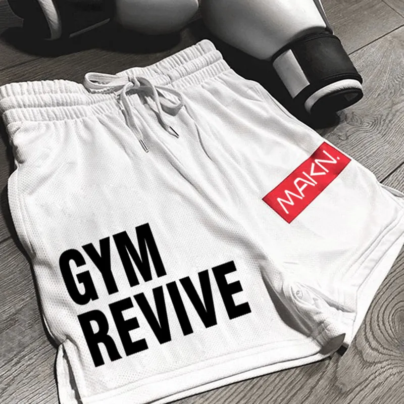 MAKN Revive Drawstring Elastic Waist Gym Shorts