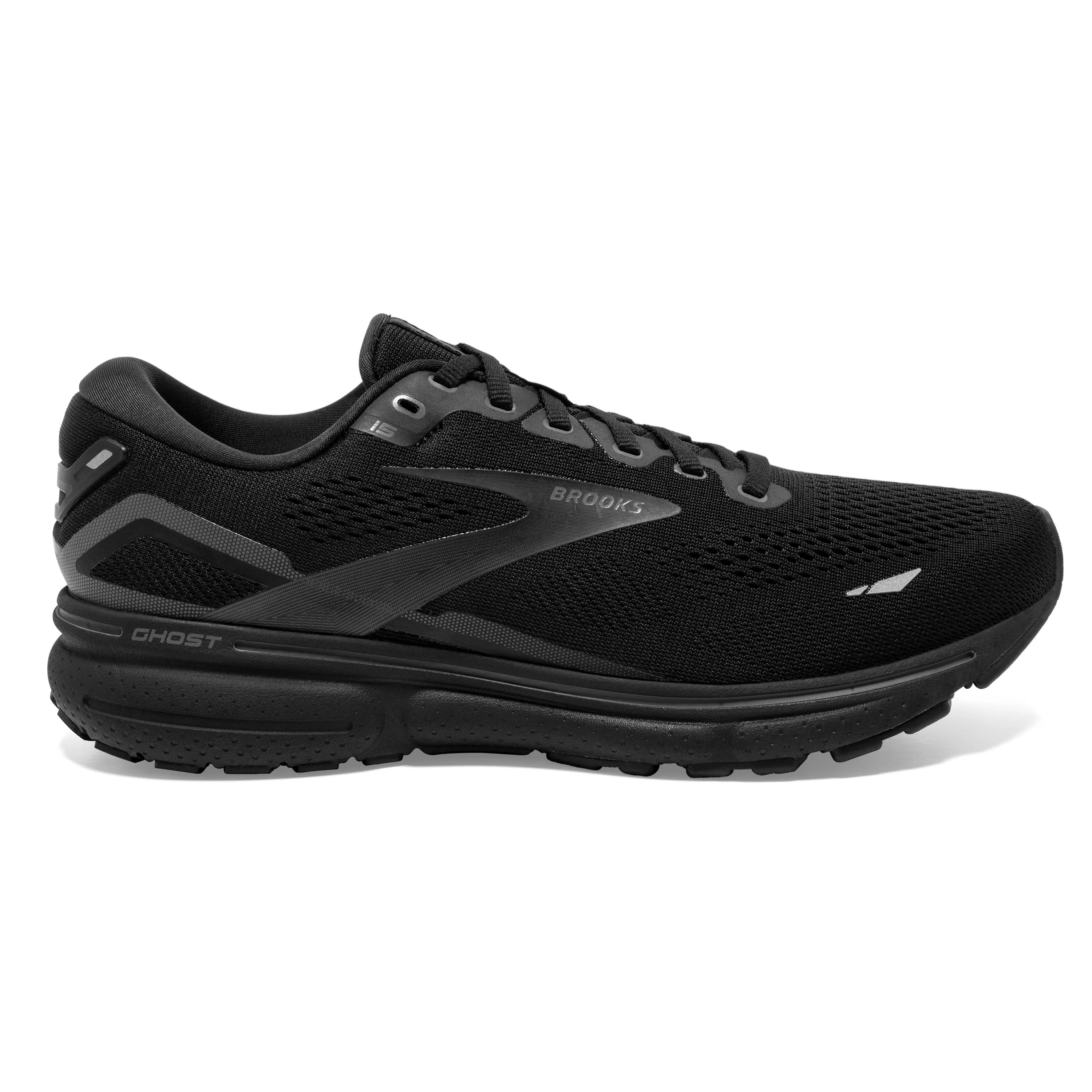 Men's Brooks Ghost 15 1103931D020 Color: Black/Black/Ebony