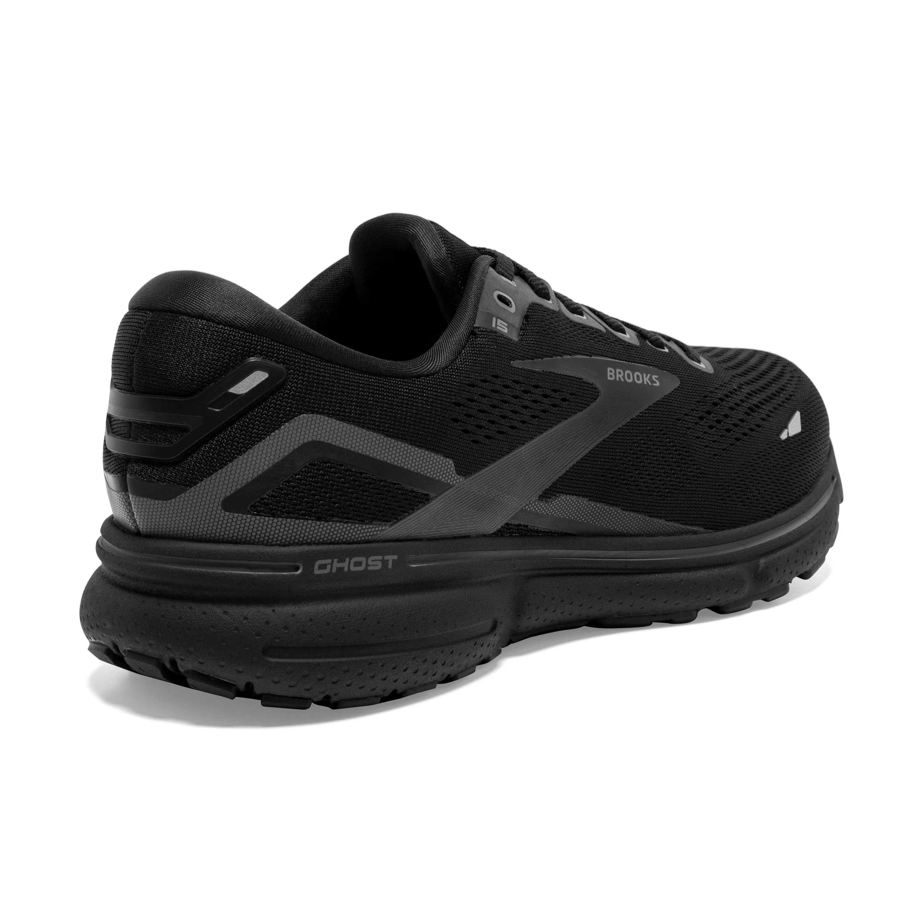 Men's Brooks Ghost 15 1103931D020 Color: Black/Black/Ebony