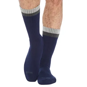 Mens Crew Be Chill Grip Socks (Navy/Charcoal)