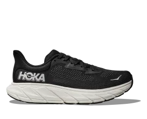 Men's Hoka Arahi 7 Wide 1147870BWHT Color:  Black/White