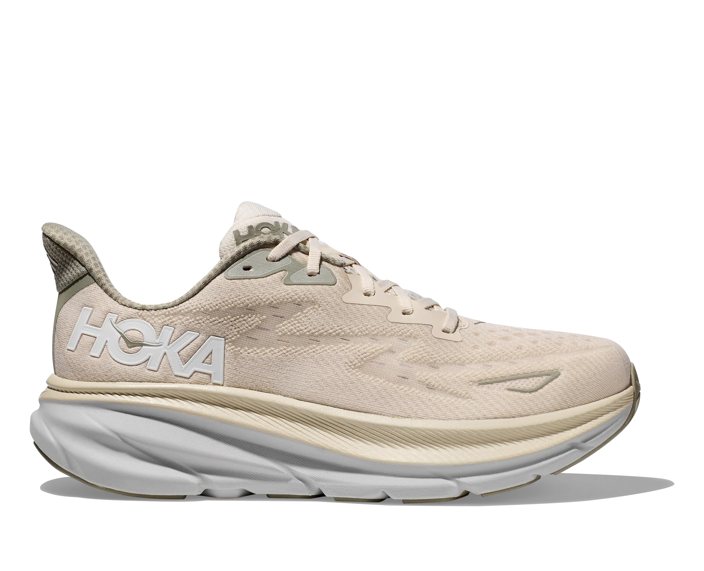 Men's Hoka Clifton 9 1127895OKB Color: Oat Milk/Barley